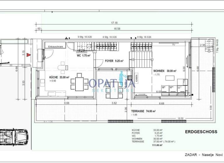 Einfamilienhaus zum Kauf 549.000 € 5 Zimmer 442 m² Grundstück Zadar 23000