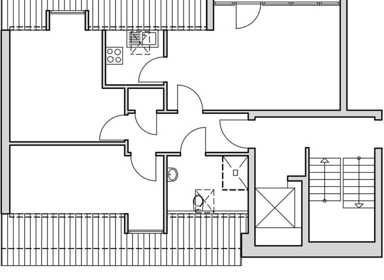 Wohnung zur Miete 363 € 3 Zimmer 63,4 m² 2. Geschoss frei ab 01.05.2026 Am Dolzerteich 3 Innenstadt Detmold 32756