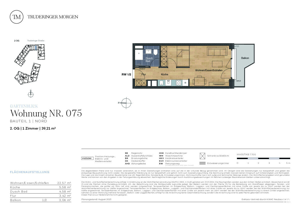 Wohnung zum Kauf 529.000 € 1 Zimmer 39,2 m²<br/>Wohnfläche 2.<br/>Geschoss Truderinger Straße 58 Berg am Laim München 81673