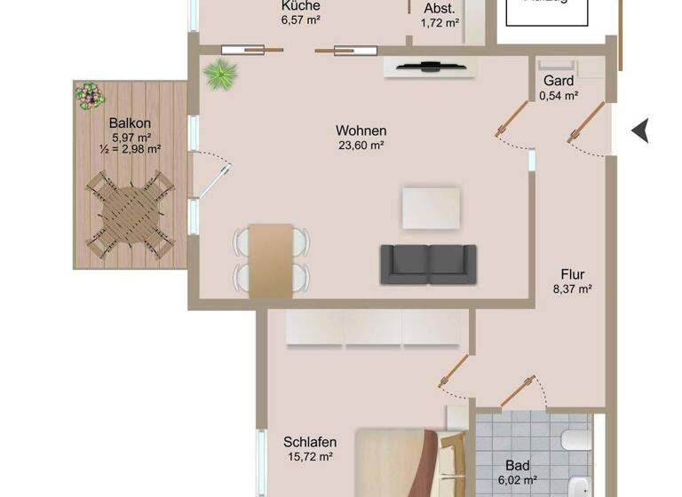 Wohnung zum Kauf 399.000 € 2 Zimmer 65,5 m² Niendorf Hamburg 22455