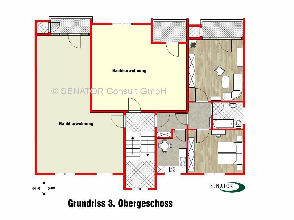 Wohnung zur Miete 560 € 2 Zimmer 57,5 m²<br/>Wohnfläche 3.<br/>Geschoss Reppenstedt Reppenstedt 21391