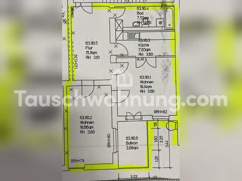 Wohnung zur Miete Tauschwohnung 920 € 2 Zimmer 74 m²<br/>Wohnfläche 1.<br/>Geschoss Nördliche Innenstadt Potsdam 14467