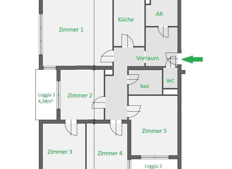 Wohnung zum Kauf 179.000 € 5 Zimmer 5. Geschoss Judendorfer Straße 33b Leoben 8700
