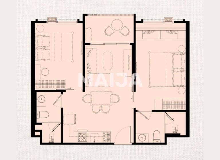 Studio zum Kauf 205.277 € 3 Zimmer 58 m² 6. Geschoss The Title Serenity Naiyang Thalang 83110