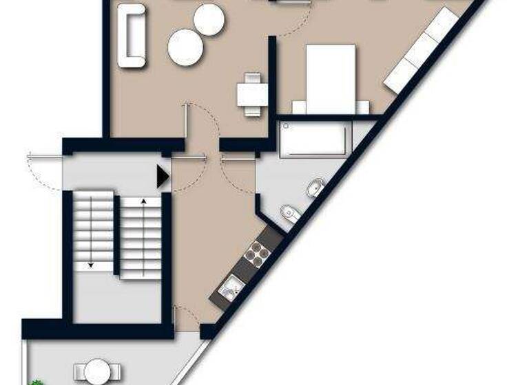 Wohnung zur Miete 750 € 2 Zimmer 40 m² Geschoss 1/4 Gärten b Wöhrd Nürnberg 90489