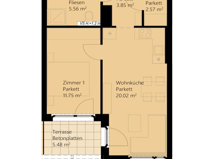 Wohnung zur Miete 665 € 2 Zimmer 43,8 m² EG frei ab 01.06.2026 Bertha-von-Suttner-Gasse 10 Wien 1220