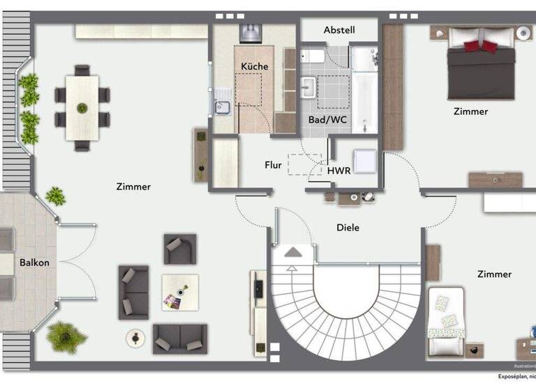 Wohnung zur Miete 3.000 € 3 Zimmer 133 m² 2. Geschoss Hohenfelde Hamburg 22087