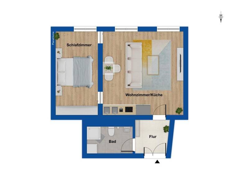 Wohnung zum Kauf 139.000 € 2 Zimmer 48,2 m² 2. Geschoss Connewitz Leipzig 04277