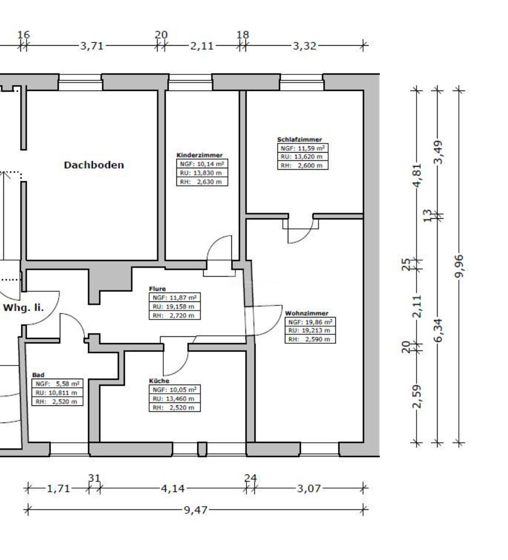 Wohnung zur Miete 700 € 3 Zimmer 69,1 m²<br/>Wohnfläche Schelfstadt Schwerin 19055