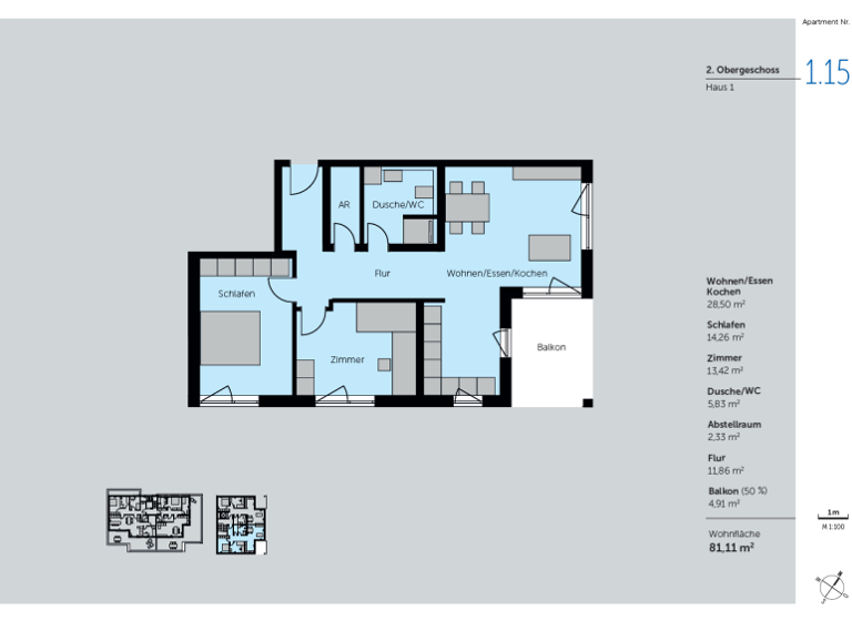 Wohnung zum Kauf provisionsfrei 462.000 € 2,5 Zimmer 81,1 m² Wellandstraße 61 & 63 Aalen 73434