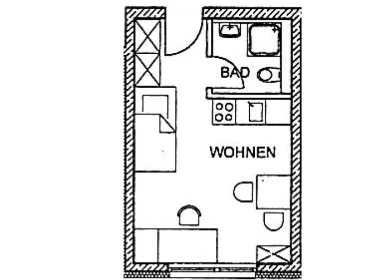 Wohnung zum Kauf 130.000 € 1 Zimmer 21 m²<br/>Wohnfläche Nordbahnhof Ingolstadt 85049