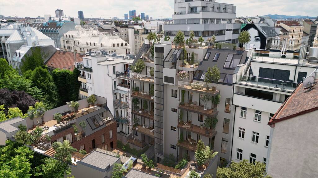 Maisonette zum Kauf - Erstbezug 640.000 € 2 Zimmer 63,9 m² 1. Geschoss frei ab sofort Grohgasse 10 Wien 1050