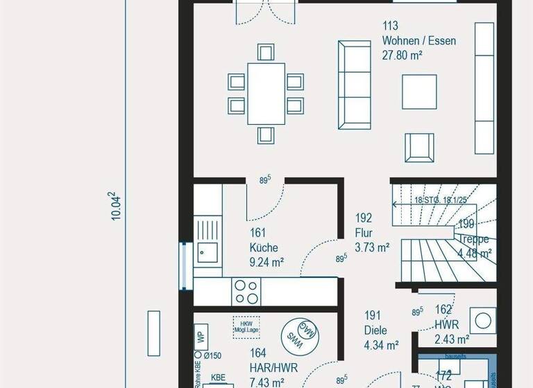 Doppelhaushälfte zum Kauf 366.700 € 4 Zimmer 123,2 m² 300 m² Grundstück Mimberg Burgthann 90559