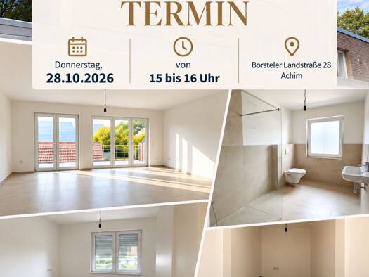 Wohnung zur Miete - Erstbezug 1.140 € 2 Zimmer 70 m² frei ab sofort Borsteler Landstraße 28 Achim Achim 28832