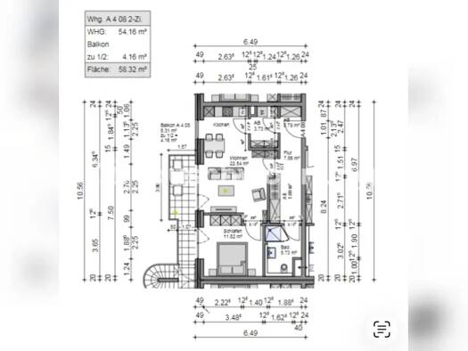 Wohnung zur Miete Tauschwohnung 896 € 2 Zimmer 58 m² Flingern Süd Stadtbezirk 2 40233