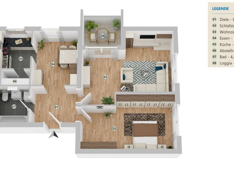 Wohnung zum Kauf 259.000 € 2,5 Zimmer 70 m²<br/>Wohnfläche 2.<br/>Geschoss Freilassing Freilassing 83395