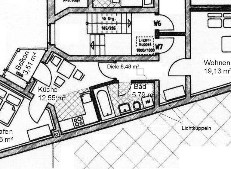 Wohnung zur Miete 500 € 2 Zimmer 60 m² Giebichenstein Halle/Saale 06114