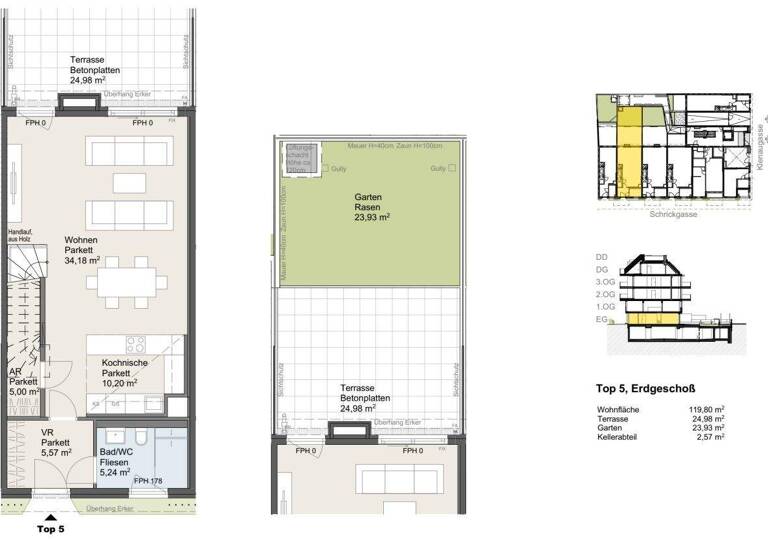 Maisonette zum Kauf provisionsfrei 783.900 € 4 Zimmer 119,8 m² Wien 1220