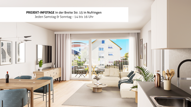 Wohnung zum Kauf - Neubau provisionsfrei als Kapitalanlage geeignet 544.000 € 3 Zimmer 74,3 m² teilbar ab 74,3 m² Breite Straße 15 Nufringen 71154