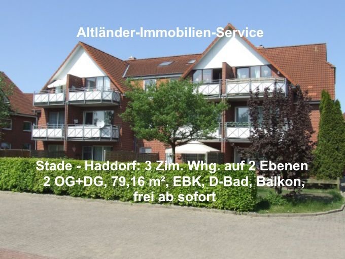 Maisonette zur Miete 805 € 3 Zimmer 79,2 m²<br/>Wohnfläche 2.<br/>Geschoss ab sofort<br/>Verfügbarkeit Haddorf Stade 21683