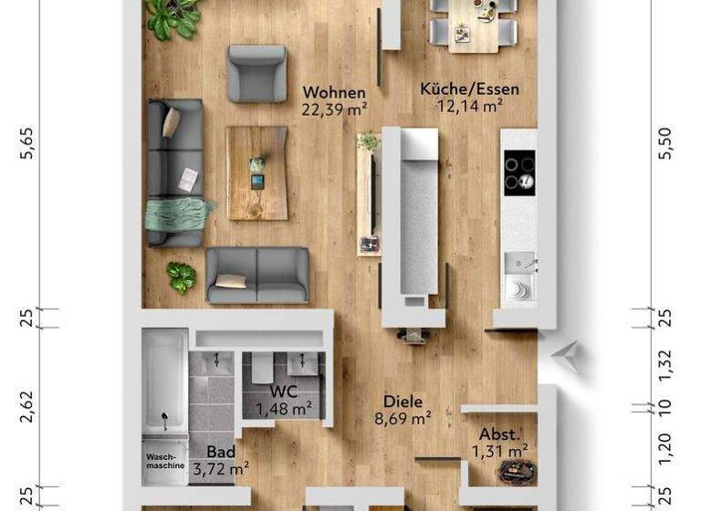 Wohnung zum Kauf 275.000 € 3 Zimmer 78,9 m² frei ab sofort Pillauer Straße 5 Haidach Pforzheim 75181