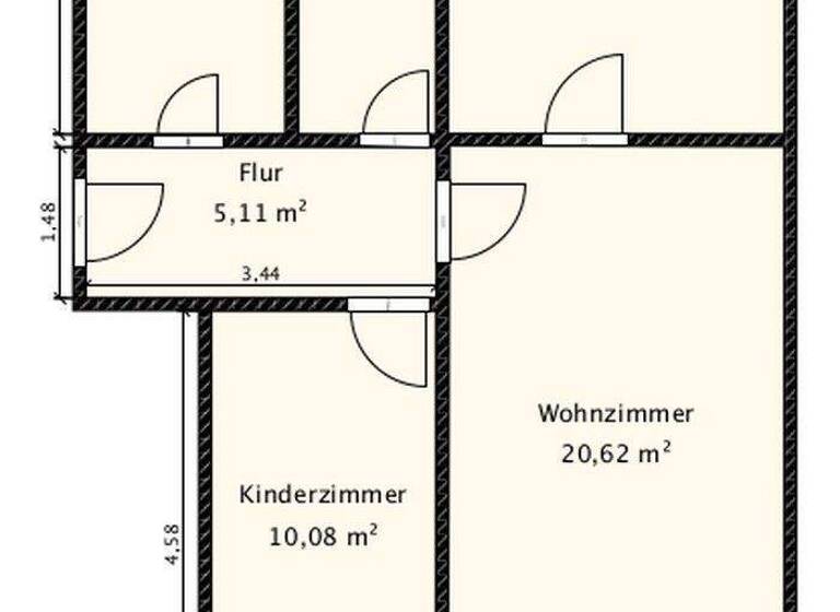 Wohnung zum Kauf provisionsfrei 112.000 € 3 Zimmer 58 m² 2. Geschoss Eschenweg 2 Coswig 01640