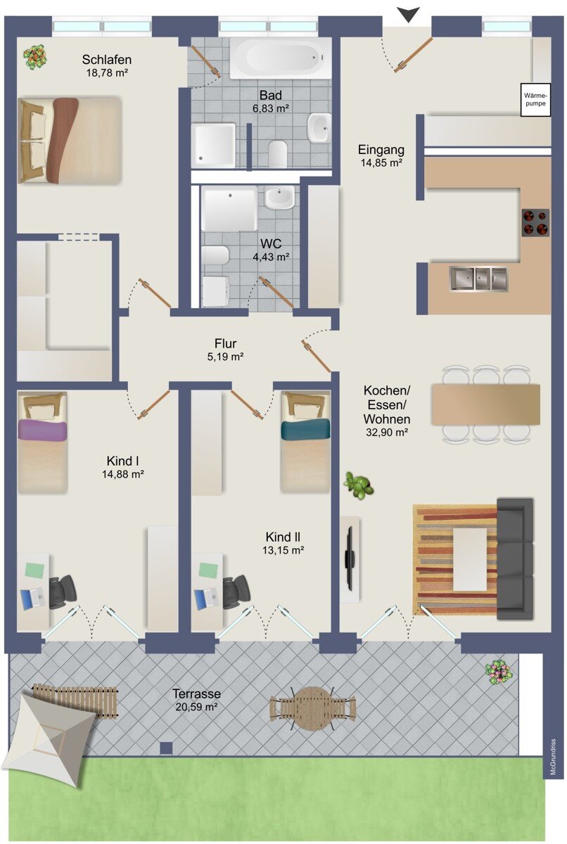 Wohnung zum Kauf als Kapitalanlage geeignet 539.000 € 4 Zimmer 117,8 m²<br/>Wohnfläche Heinersreuth Heinersreuth 95500