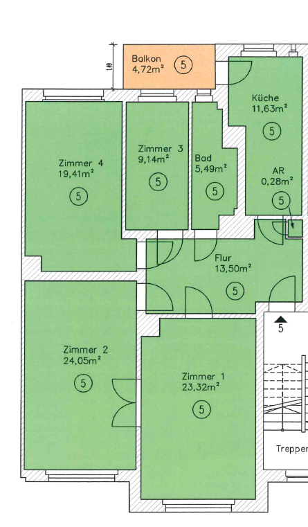 Wohnung zur Miete 1.437 € 4 Zimmer 109 m²<br/>Wohnfläche 2.<br/>Geschoss Kommandant-Prendel-Allee 100 Stötteritz Leipzig 04299