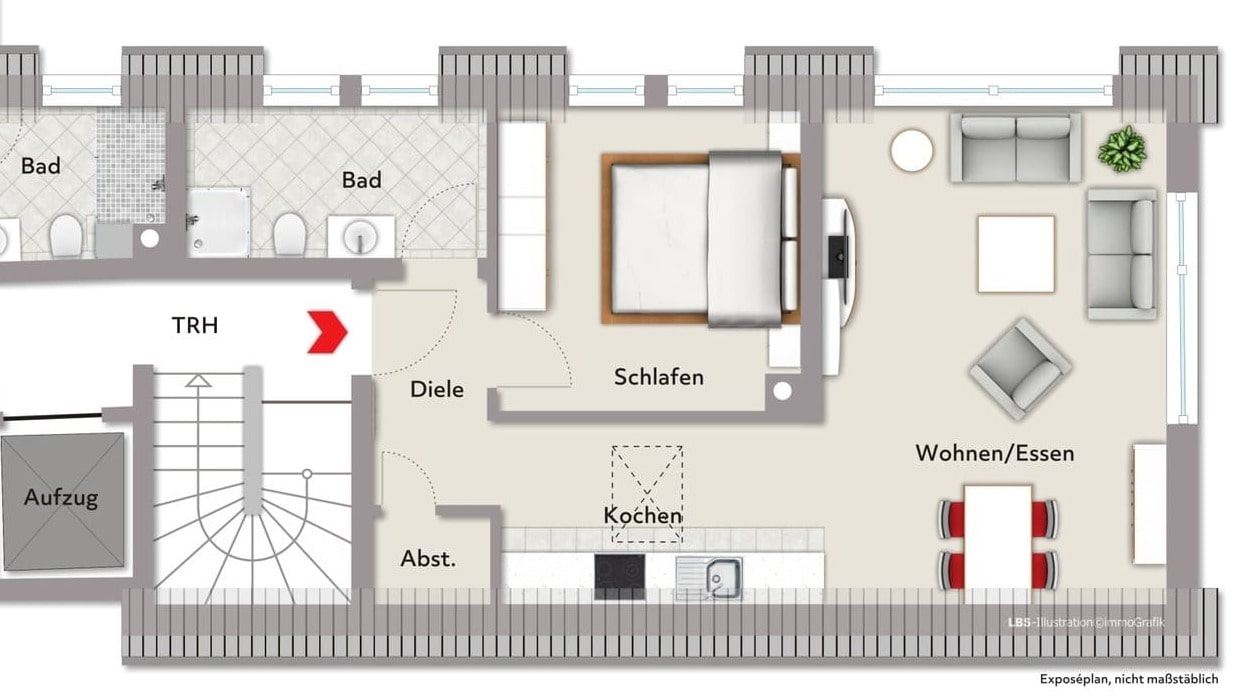 Wohnung zum Kauf 370.000 € 2,5 Zimmer 53,7 m²<br/>Wohnfläche 2.<br/>Geschoss Gengenbach Gengenbach 77723