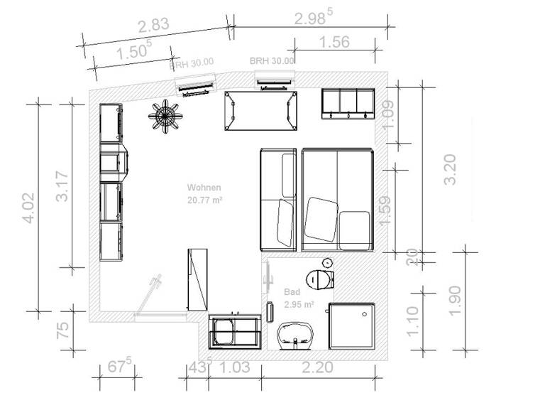 Studio zum Kauf 112.000 € 1 Zimmer 24,2 m² Almenhof Mannheim / Neckarau 68199