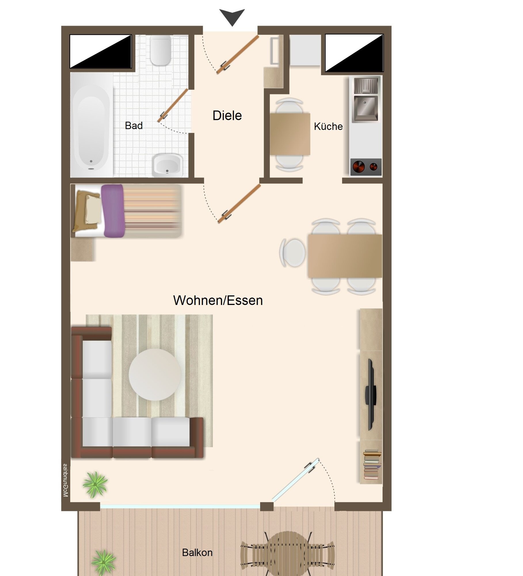 Wohnung zur Miete 670 € 1 Zimmer 43 m²<br/>Wohnfläche 01.12.2024<br/>Verfügbarkeit Stetten Lörrach 79540