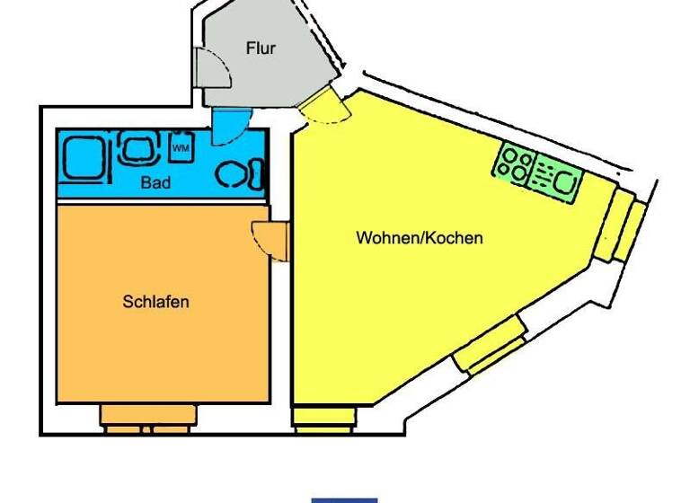 Wohnung zur Miete 275 € 2 Zimmer 49,9 m² frei ab 01.06.2026 Gröba Riesa 01591