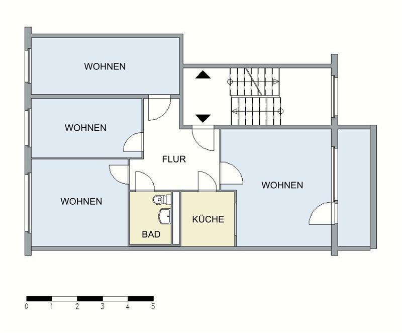 Wohnung zur Miete 318 € 4 Zimmer 75,9 m²<br/>Wohnfläche 5.<br/>Geschoss Rühlower Straße 13 Industrieviertel Neubrandenburg 17034