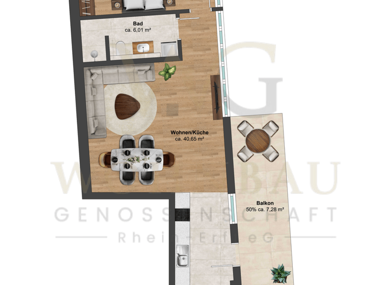 Wohnung zum Kauf - Erstbezug 379.000 € 3 Zimmer 94 m² 2. Geschoss Jülich 52428