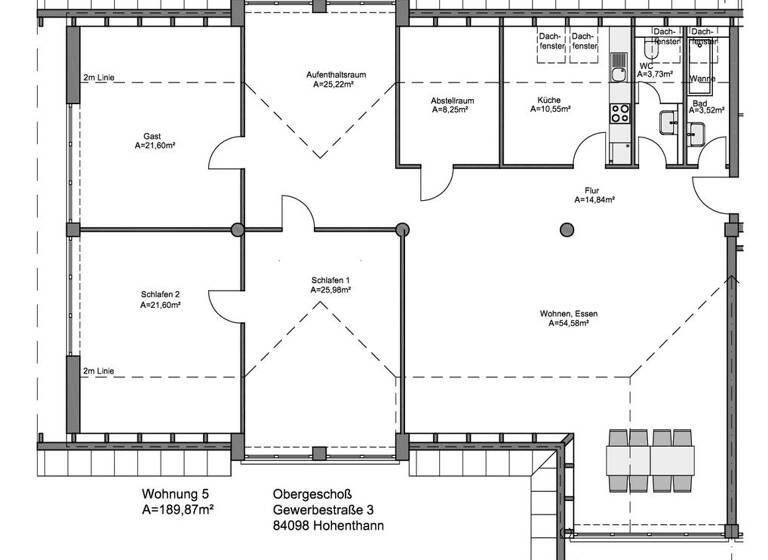 Büro zur Miete provisionsfrei 1 Zimmer 189,9 m² Bürofläche Gewerbestr.3 Hohenthann 84098
