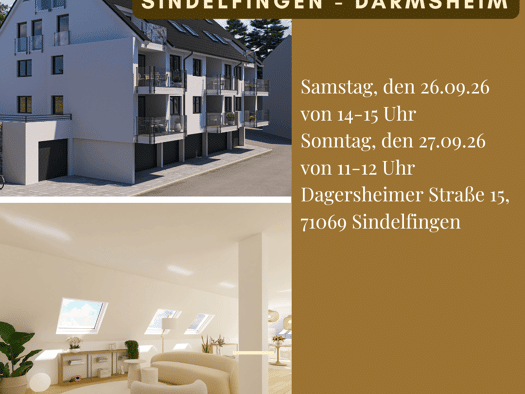Wohnung zum Kauf - Erstbezug provisionsfrei 766.382 € 4 Zimmer 123,6 m² 4. Geschoss Darmsheim Sindelfingen 71069