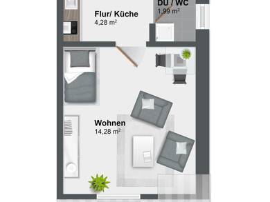 Wohnung zum Kauf 33.500 € 1 Zimmer 20 m² 3. Geschoss Treysa Schwalmstadt 34613