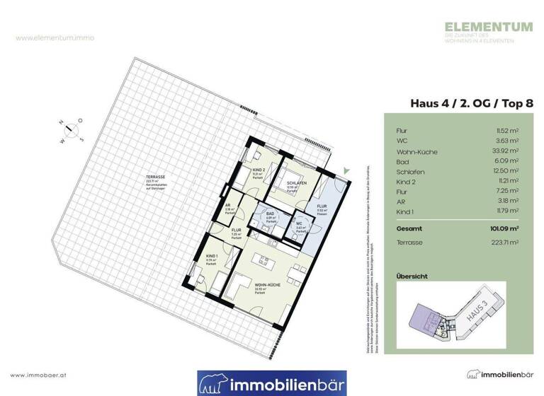 Penthouse zum Kauf - Erstbezug 775.000 € 4 Zimmer 101,1 m² 2. Geschoss Marchtrenk 4614