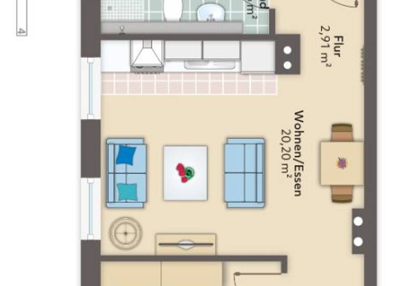 Wohnung zur Miete 325 € 2 Zimmer 40,6 m² 2. Geschoss frei ab 01.07.2026 Voßstraße 5 Geestemünde Bremerhaven 27570