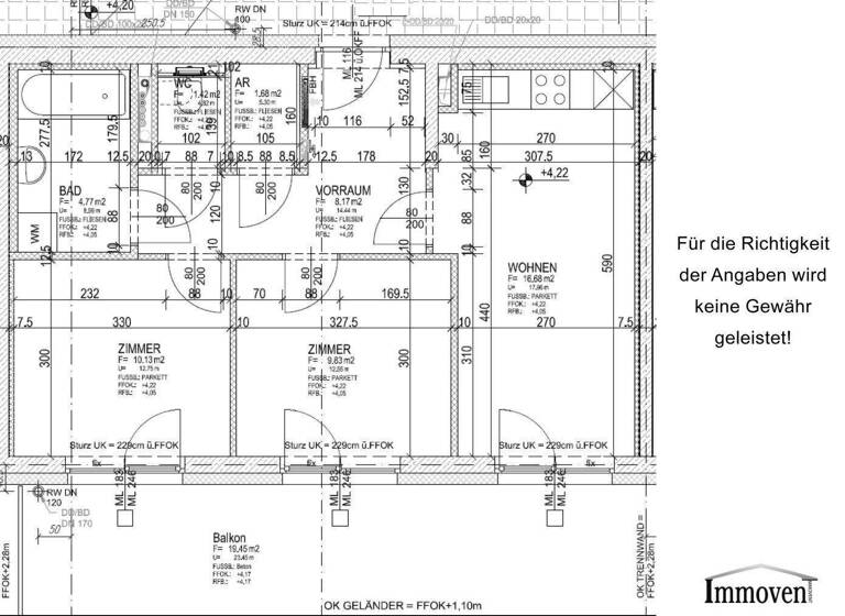 Wohnung zur Miete 619 € 3 Zimmer 5. Geschoss frei ab 01.04.2026 Brauquartier Puntigam Graz 8055