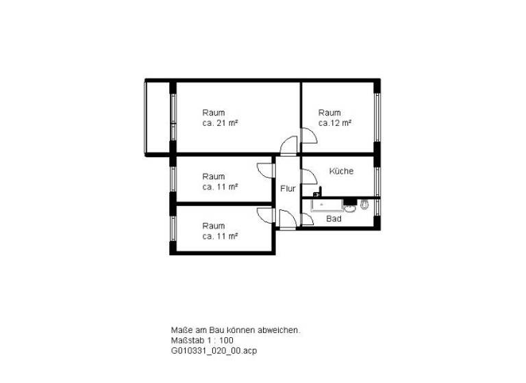 Wohnung zur Miete 446 € 4 Zimmer 71,9 m² 5. Geschoss Hildesheimer Str. 56 Südstadt Halle (Saale) 06128