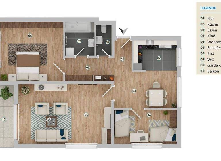 Wohnung zum Kauf 295.000 € 3 Zimmer 80,6 m² Nagold 72202