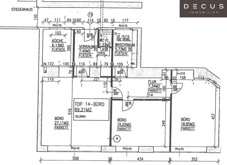 Wohnung zur Miete 1.963 € 3 Zimmer 89,2 m² 1. Geschoss Wien,Innere Stadt 1010