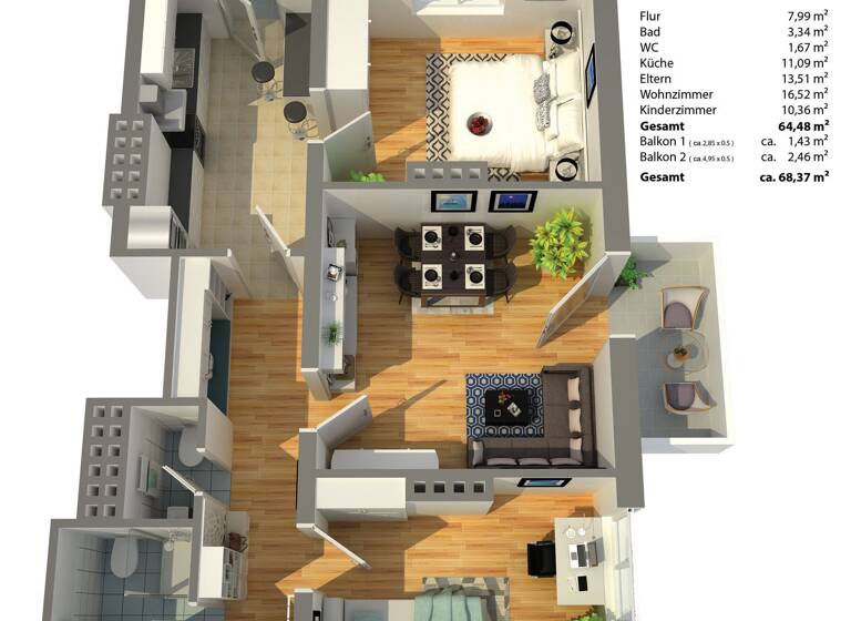 Wohnung zum Kauf 260.000 € 3 Zimmer 64 m² Wörgl 6300
