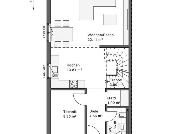 Doppelhaushälfte zum Kauf provisionsfrei 459.902 € 3 Zimmer 117 m² 287 m² Grundstück Hecklingen Kenzingen 79341