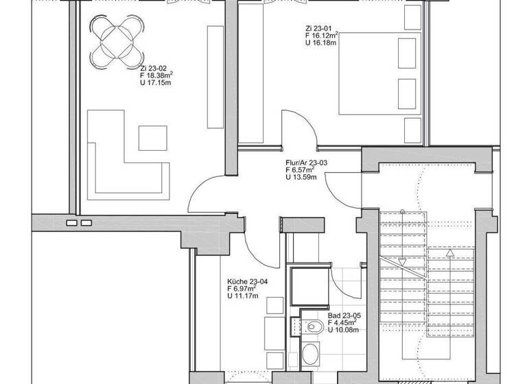 Wohnung zur Miete 1.495 € 2 Zimmer 55,3 m² 1. Geschoss Wilmersdorf Berlin 10717