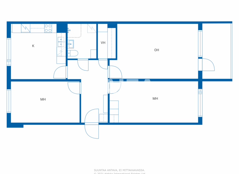 Studio zum Kauf 69.000 € 3 Zimmer 78 m² 3. Geschoss Lohirysänkatu 3 Tornio 95410