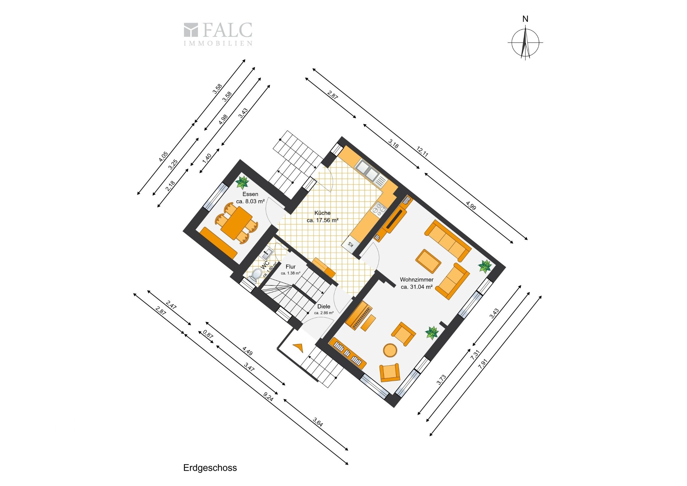 Doppelhaushälfte zum Kauf provisionsfrei 327.000 € 5 Zimmer 139 m²<br/>Wohnfläche 547 m²<br/>Grundstück Jahnstraße 12 Kellen Kleve 47533