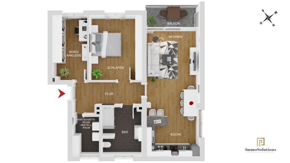 Wohnung zur Miete 780 € 3 Zimmer 76 m²<br/>Wohnfläche 01.11.2024<br/>Verfügbarkeit Statistischer Bezirk 23 Hamm / Braam-Ostwennemar 59071