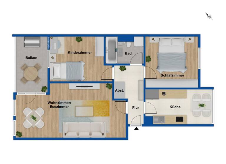 Wohnung zum Kauf 510.000 € 3 Zimmer 74,7 m² 3. Geschoss Ramersdorf-Perlach München 81739